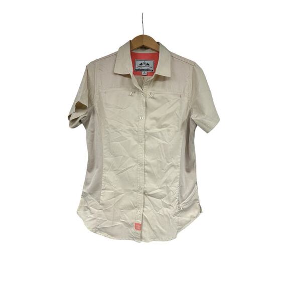 Legendary Whitetails Original Deer Gear Shirt Fishing Hike Khaki Womens Large - Picture 1 of 6